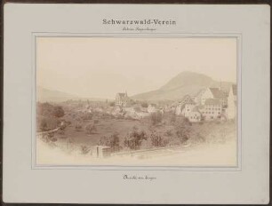 Ansicht von Engen und dem Hohenhewen von Nordosten
