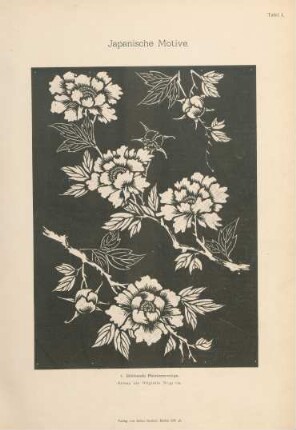 Tafel 1. 1. Blühende Päonienzweige