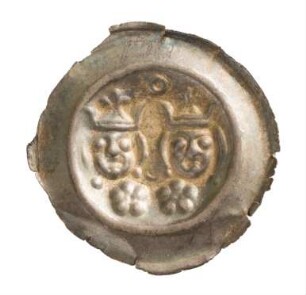 Münze, Pfennig, Brakteat, 2. Hälfte 13. Jh