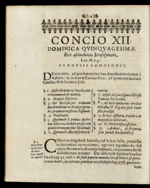 Concio XII. Dominica Quinquagesimae.