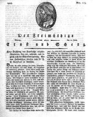 Nro. 115, Montag, den 10. Juny 1805