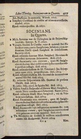 407-411, Sociniani.