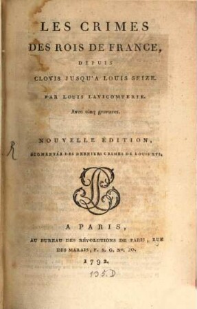Les crimes des rois de France