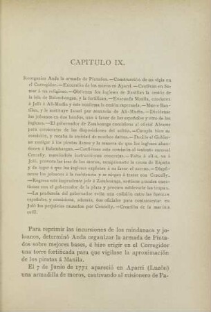 Capítulo IX. Reorganiza Anda la armada de Pintados. - ...