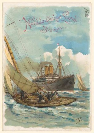 Menükarte : Diner, Dampfer "Hohenzollern"