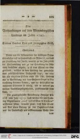 Dritten Bandes Drei und zwanzigstes Stuek.