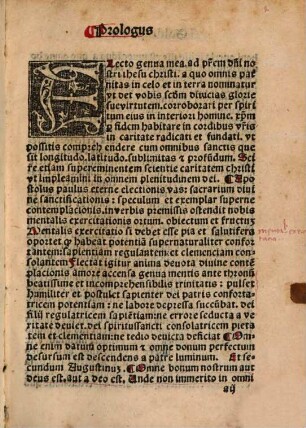 Incipit Soliloquium sancti Bonaventure de quattuor exercitiis
