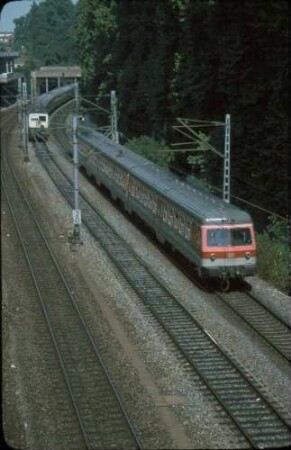 Stuttgart Hbf. Block Rosenstein Ferngleis VT 614 041