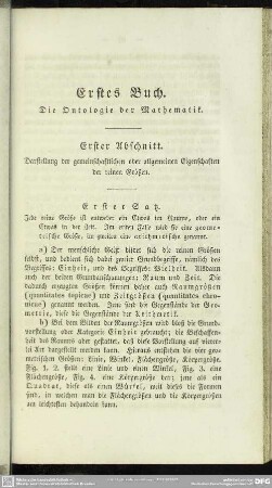 Erstes Buch. Die Ontologie der Mathematik