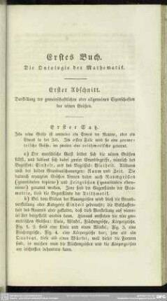 Erstes Buch. Die Ontologie der Mathematik