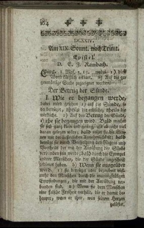 DCXXIV. Am XIX. Sonnt. nach Trinit. Epistel.