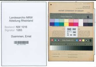 Entnazifizierung Ernst Duemmen , geb. 03.04.1908 (Spediteur)