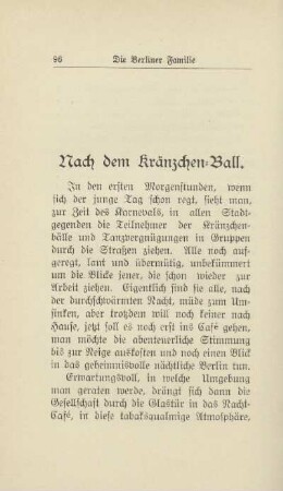 Nach dem Kränzchen-Ball