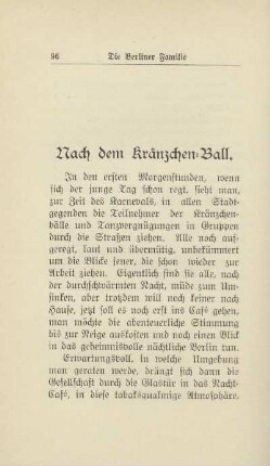 Nach dem Kränzchen-Ball