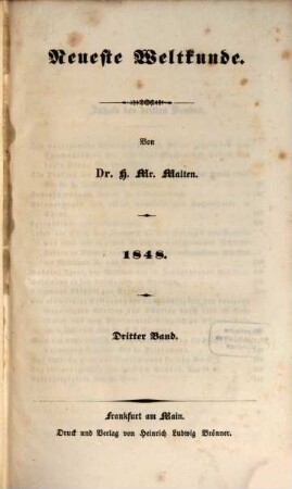 Neueste Weltkunde. 1848,3/4, 1848,3/4
