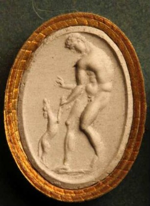 Ein Faun spielt mit einem Hund (Daktyliothek, Supplement)