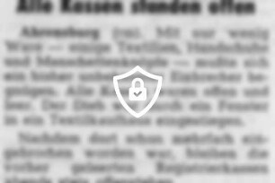 Alle Kassen standen offen
