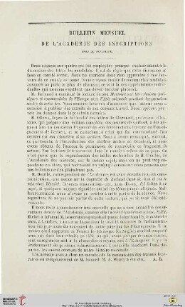 Bulletin mensuel