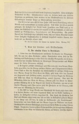 V. Aus der Länder- und Völkerkunde