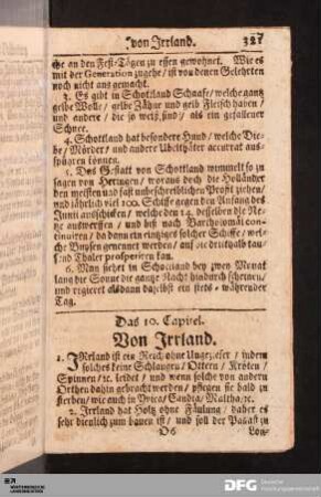 Das 10. Capitel. Von Irrland.