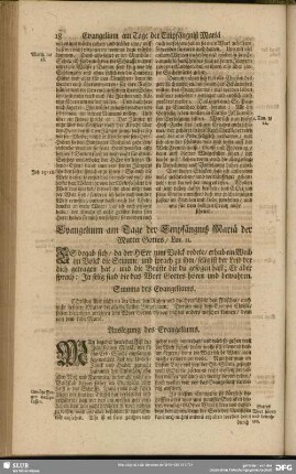 [Am Tage der Empfängniß Mariae der Mutter Gottes]