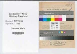 Entnazifizierung Hans Strasser, geb. 13.11.1913 (Steuerinspektor)