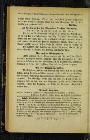 An unsere Abonnenten