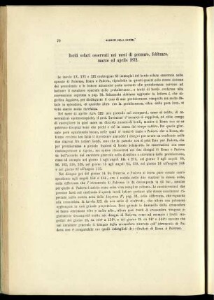 Bordi solari osservati nei mesi di gennaro, febbraro, marzo ed aprile 1872