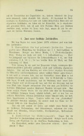 III.4. Zwei neue forstliche Zeitschriften