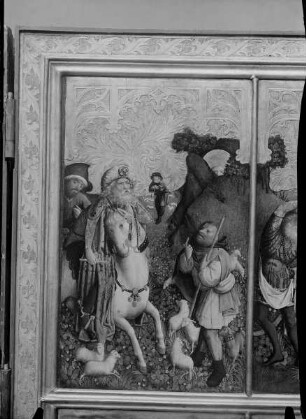 Barbara-Altar — Szenen aus dem Leben der heiligen Barbara — Ein Hirte verrät das Versteck der heiligen Barbara