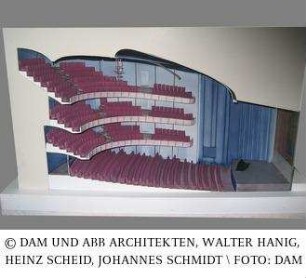 Zuschauerraum Oper, Städtische Bühnen - Modell des Innenraumes (Farbgestaltung)