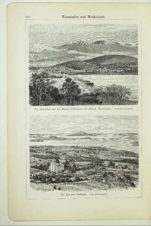 Der Sturmbai und der Mount Wellington bei Hobart, Tasmanien