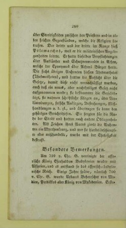 Besondere Bemerkungen