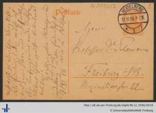 Postkarte, 17.11.1916