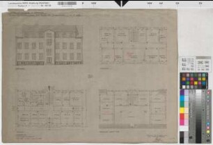 Medebach, Amtsgerichtsgebäude, Einbau von Toilettenanlagen und Ausbau des Dachgeschosses, Erdgeschoss, Obergeschoss, Dachgeschoss, Grundrisse, Ansicht,