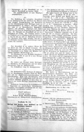In nicht öffendlicher Sitzung (148,149), 19. Mai 1909