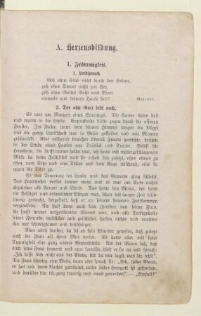 I. Frömmigkeit
