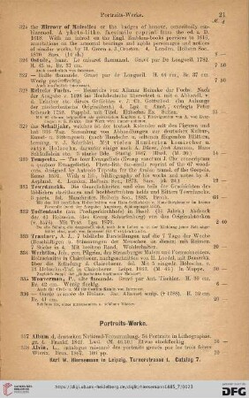 Portraits-Werke (Nr. 337 - 357)