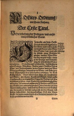 Churfürstlicher Pfaltz Fürstenthumbs in Obern Bayern. Landsordnung