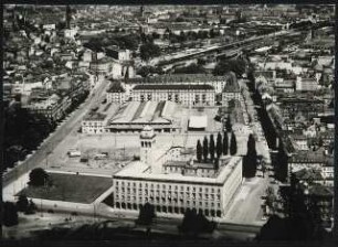 Badisches Staatstheater, Karlsruhe Wettbewerb: Baugrundstück, Westansicht