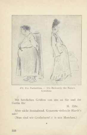 173. Die Portierfrau. – Die Besitzerin des Basars