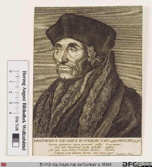 Bildnis Desiderius Erasmus, gen. Erasmus von Rotterdam