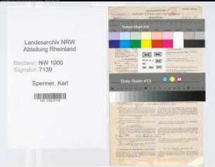 Entnazifizierung Karl Spenner, geb. 14.11.1890 (Zollbeamter)