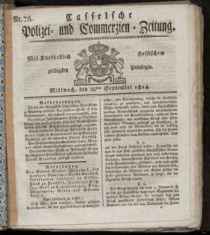 Nr. 78, Mittwoch den 28sten September. 1814