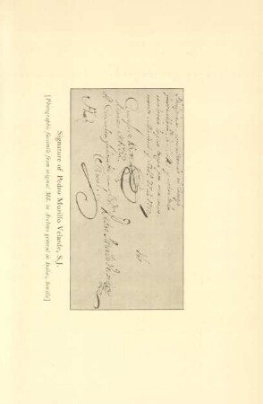 Signature of Pedro Murillo Velarde, S. J.