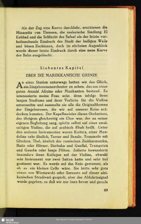 Siebentes Kapitel. Über Die Marokkanische Grenze