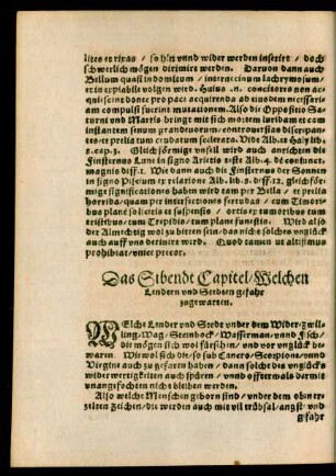 Das Sibendt Capitel/ Welchen Lendern und Stedten gefahr zugwarten.
