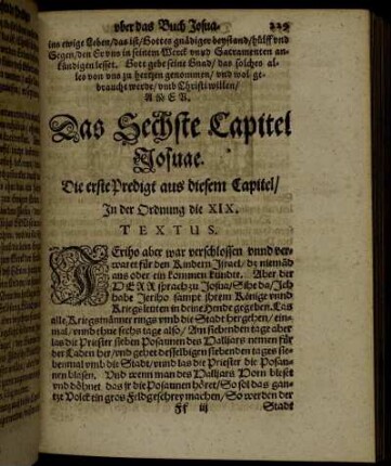Das Sechste Capitel Josuae.