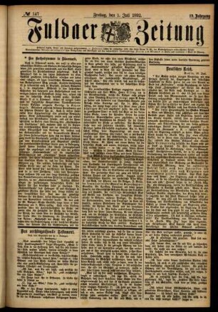 Ausgabe vom Freitag, den 01. Juli 1892.
