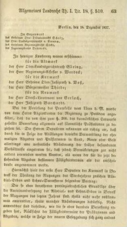 Berlin, den 18. Dezember 1837